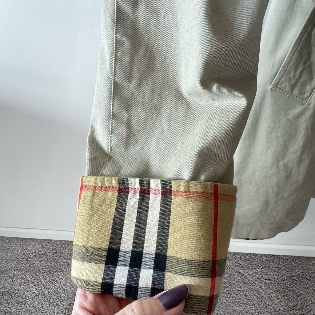 Burberry Beige Trench Coat With Signature Nova Check Trim — image 3 of 8